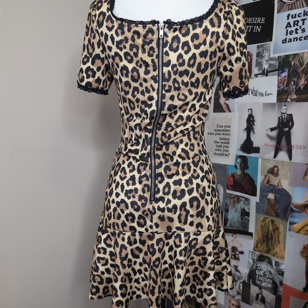Leopard Print Gothic Mini Dress Dolls Kill - Picture 2 of 4